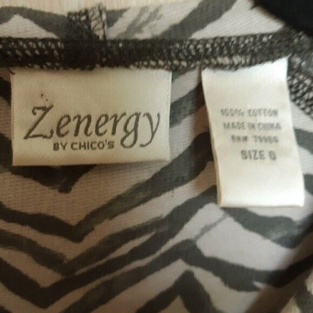 Zenergy by Chico’s zebra sweatshirt Small - Picture 4 of 6